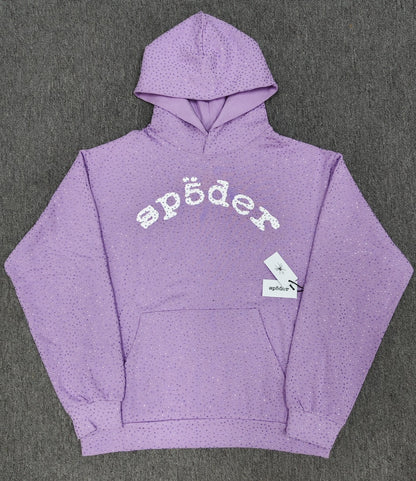 Hoodie Jacket Hip Hop Singer Same Fashion Casual Spider Rhinestone Sp5der Sweater [High Quality]