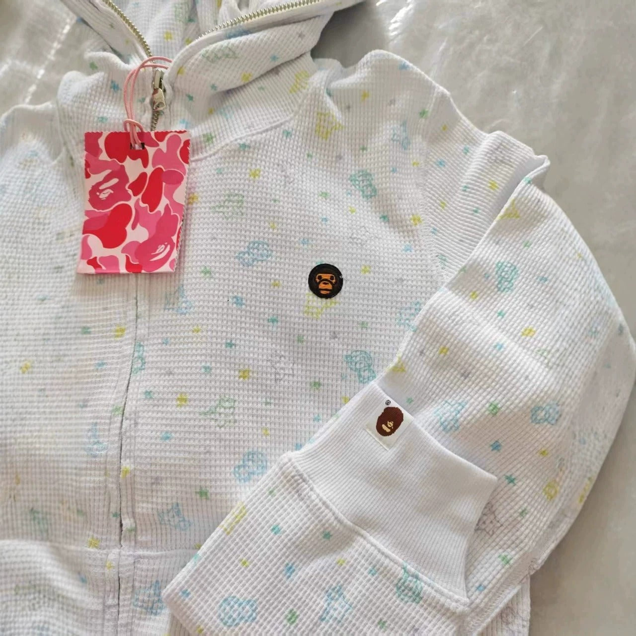 Baby milo floral waffle hooded cardigan g4