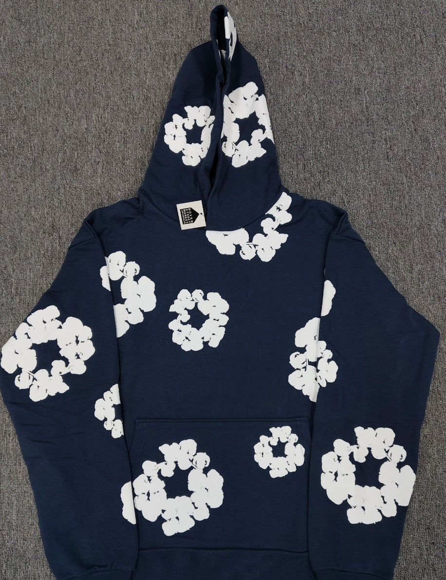 [High Quality Version] All Cotton Denim Tears Hoodie Kapok Hoodie American High Street Trendy Sweatshirt