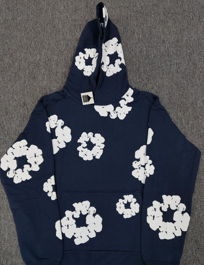 [High Quality Version] All Cotton Denim Tears Hoodie Kapok Hoodie American High Street Trendy Sweatshirt