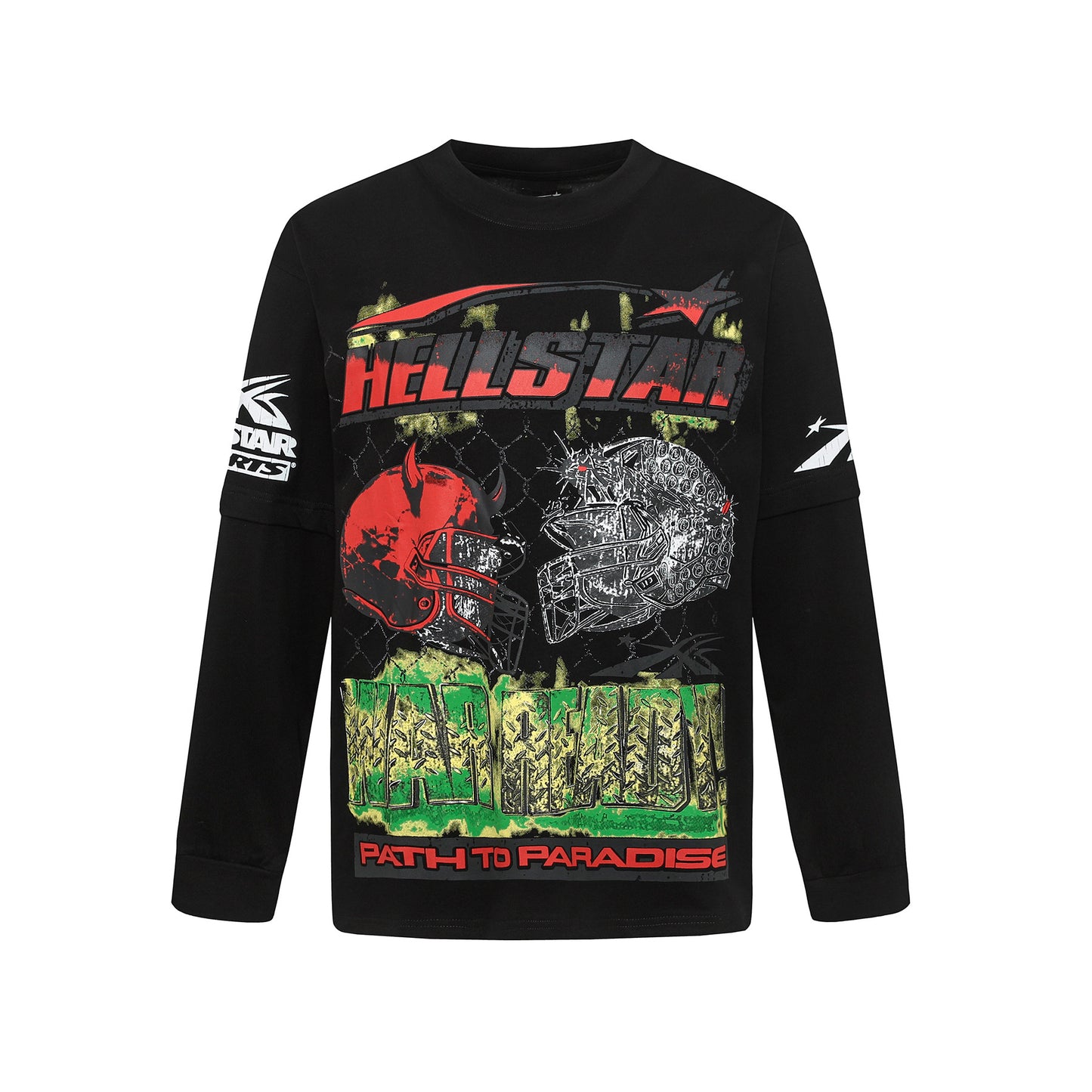HS American Style Oversized Long Sleeve T-Shirt Autumn Base Shirt Men's Pullover Shirt