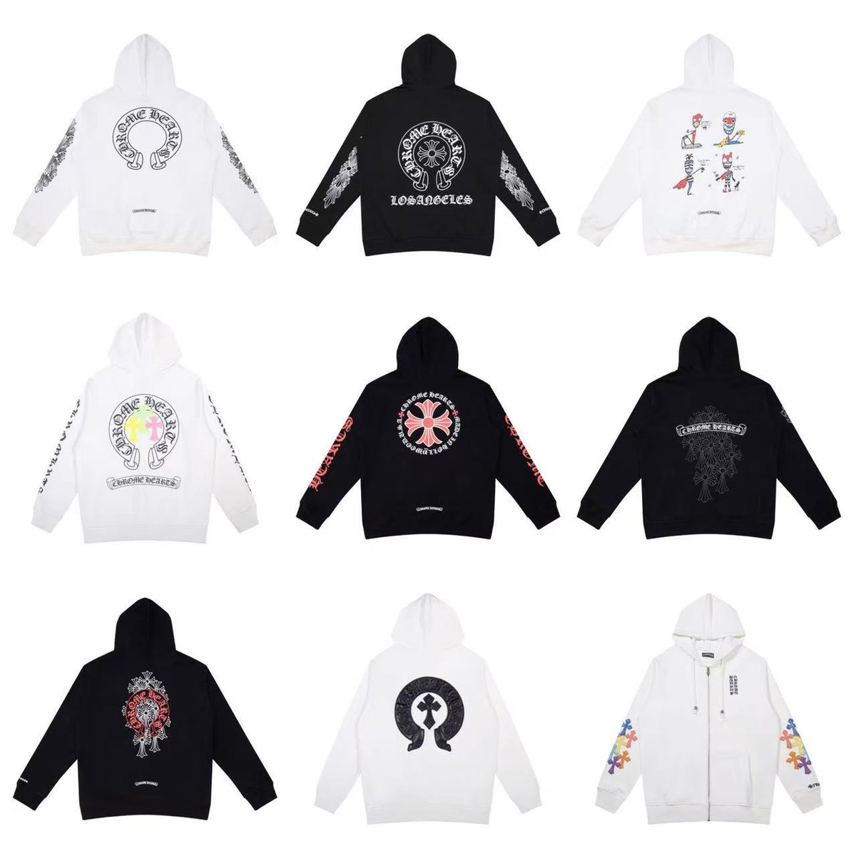 Chrome Heart chrome croix fleece zip hoodie g1