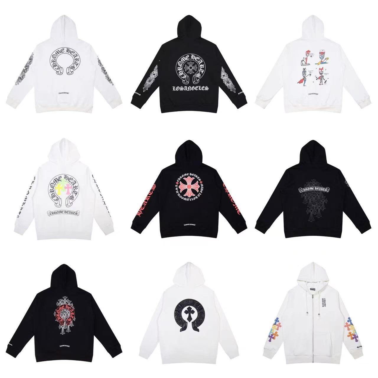 Chrome Heart chrome croix fleece zip hoodie g1