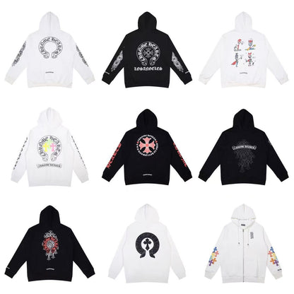 Chrome Heart chrome croix fleece zip hoodie g1