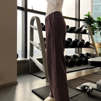 Lulu Same Yoga Wide-Leg Pants Softstreme Pants Exercise Casual Pants Women Loose Straight Slim Fit