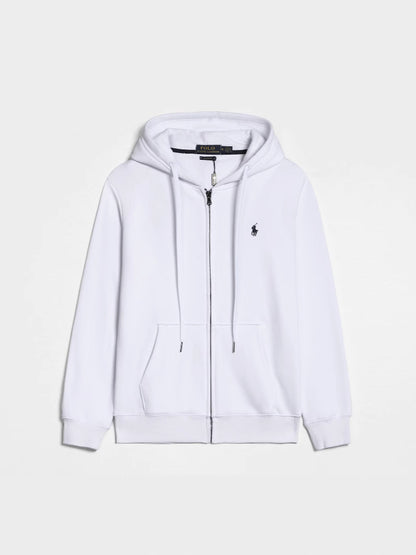 GMabcd Spring and Autumn Thin Pony Hooded Sweatshirt RL Cardigan Zipper Embroidery Loose Plus Size Paul POLO Jacket