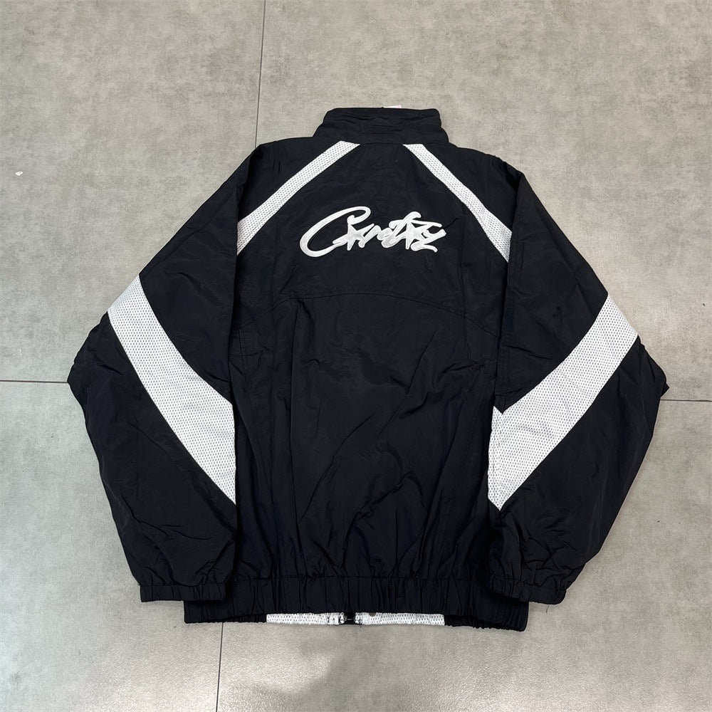 Gmabcd New Corteiz Alcatraz Embroidered Logo Woven Casual Sports Suit Spring Thin Long Pants with Zipper