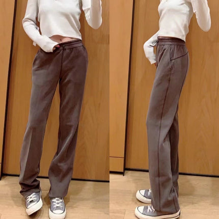 Lulu Same Yoga Wide-Leg Pants Softstreme Pants Exercise Casual Pants Women Loose Straight Slim Fit