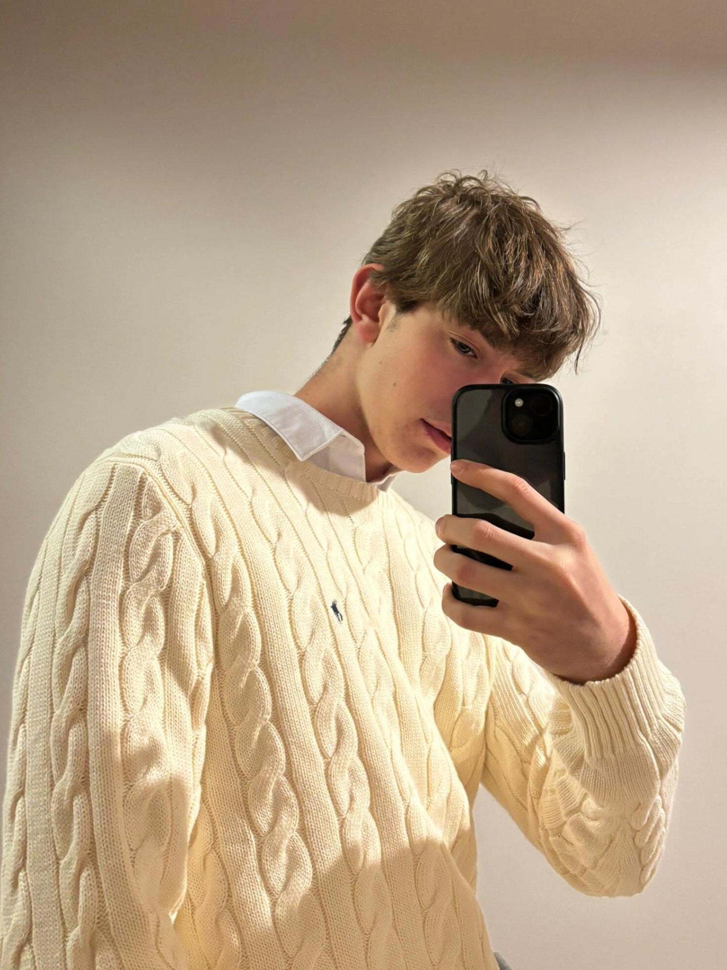 RL Sweater Women Embroidered Round Neck Knitwear Men Autumn Winter Warm Cable Couple