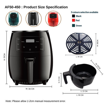 Air Fryer New Air Fryer Home Large Capacity Chips Machine Multi-Functional Deep Frying Pan