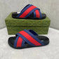 Summer Stripes Slippers Indoor and Outdoor Korean Style Couple Word Non-Slip Bathroom Home Fashion Trend