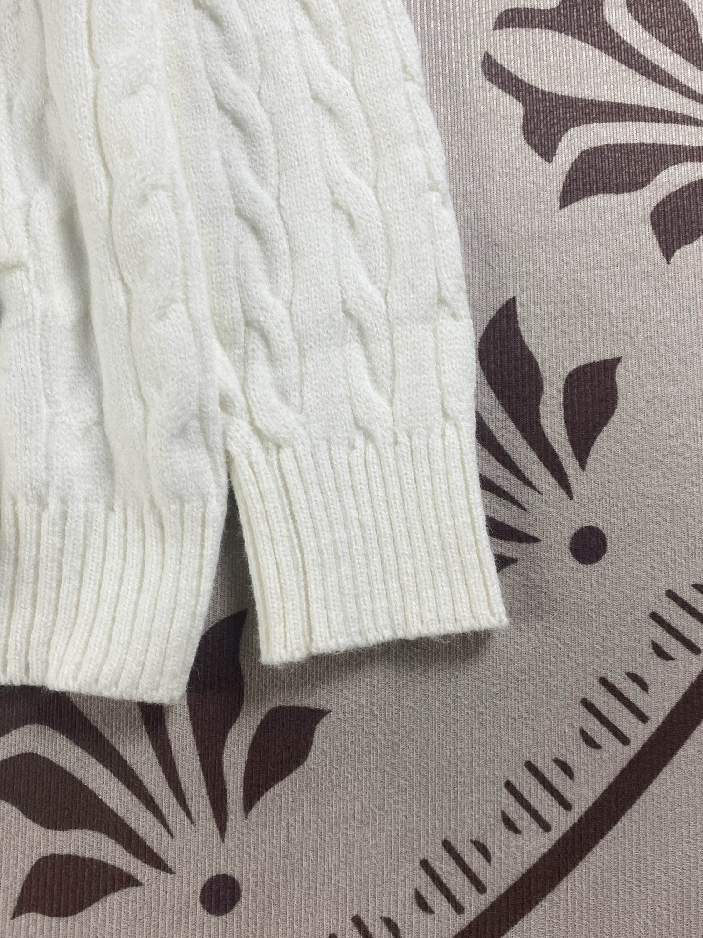 RL Raff Pony Label Autumn Winter Warm Cable Knit Zipper Sweater Cardigan Women Embroidered Cable Cardigan Men