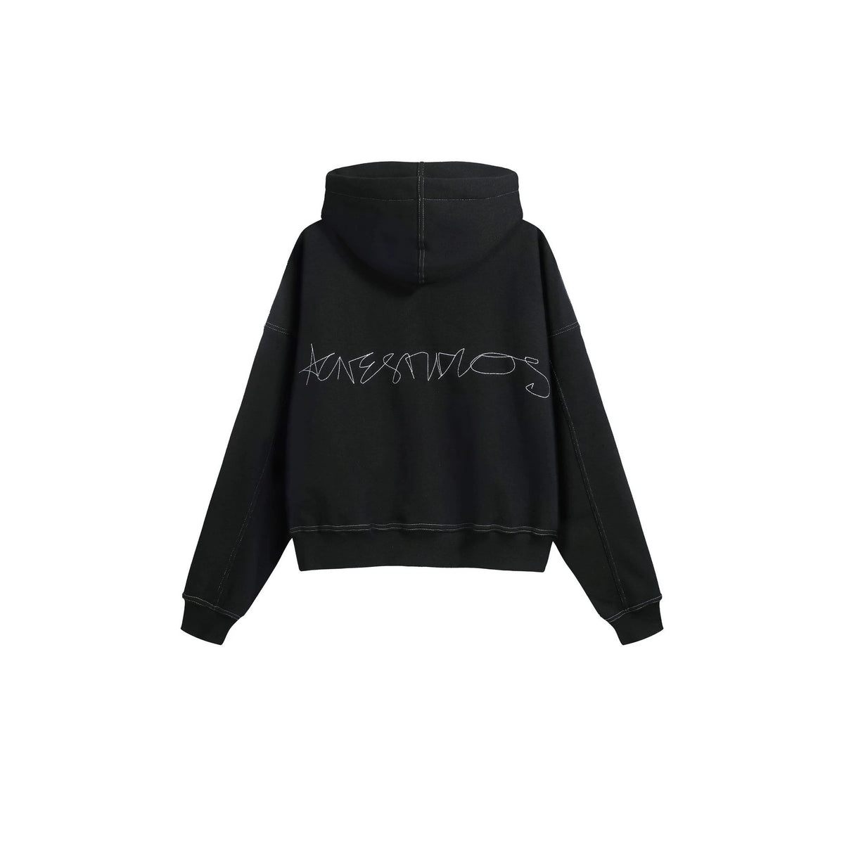 1996 Embroidered Logo Letter Zip-Up Loose-Fit Unisex Hooded Sweatshirt (Part 2)