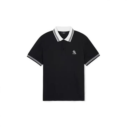 MIB Chest Embroidery LA Los Angeles Dodgers NY New York Yankees Double Yarn Pure Cotton Minimalist Polo Shirt