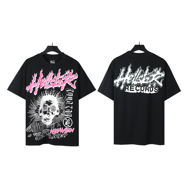 [4]2025 Summer New American Fashion Brand Male and Female Couples Wear plus Size Loose Pullover Short Sleeve T-shirt Youth Tee