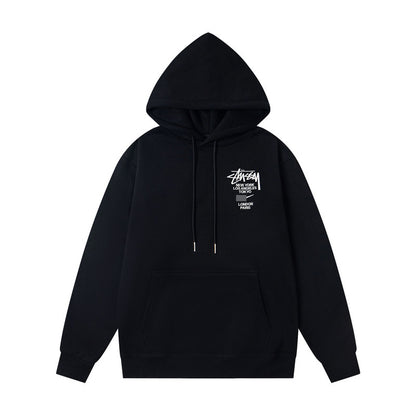 GMstuxN Letter Collaboration Hoodie Classic Letter Embroidery Hooded Sweatshirt Heavyweight Casual Jacket for Men