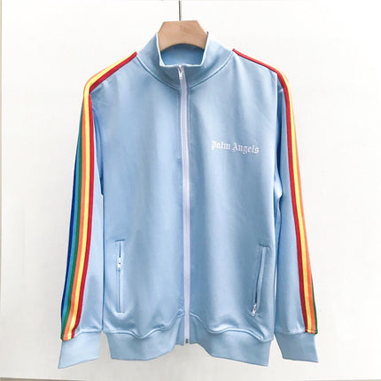 24SS Retro Trend Angel Color Block Embroidered Casual Jacket Top Jacket Set Long Pants Sweatshirt Trend
