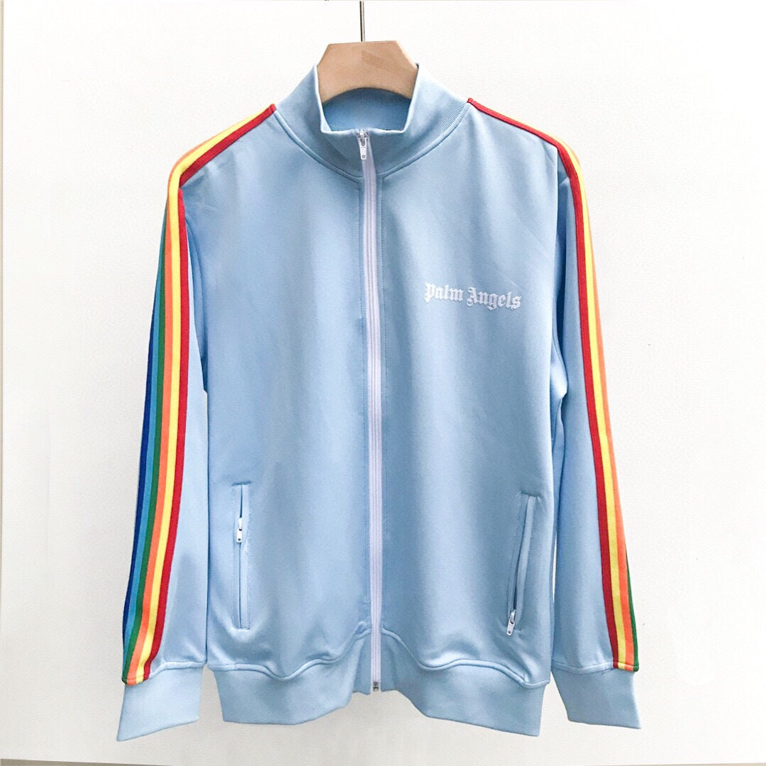 24SS Retro Trend Angel Color Block Embroidered Casual Jacket Top Jacket Set Long Pants Sweatshirt Trend