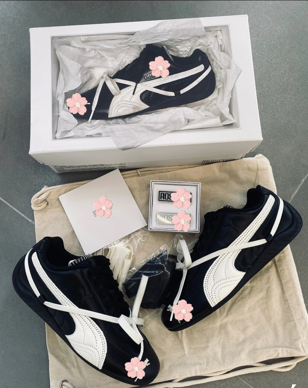 GM-PM Racing De Training Shoes Speedcat New Rose Collaboration Low-top Double Shoelaces Unisex Casual Sneakers