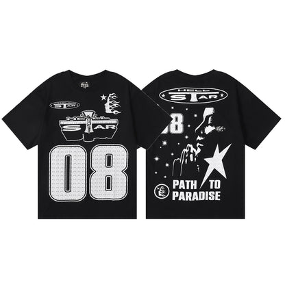 2024Summer New European and American Trendy Brand Couples' Outfits Plus Size Loose Pullover Short Sleeve T T-shirt for Teenagers tee