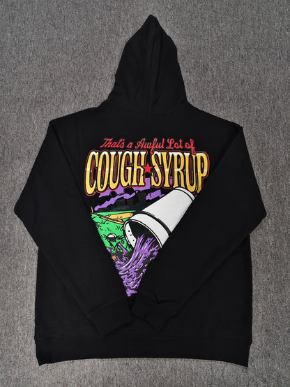 THAT'S A AWFUL LOT OF COUGH SYRU Baseball Player Casual Hoodie Sweatshirt