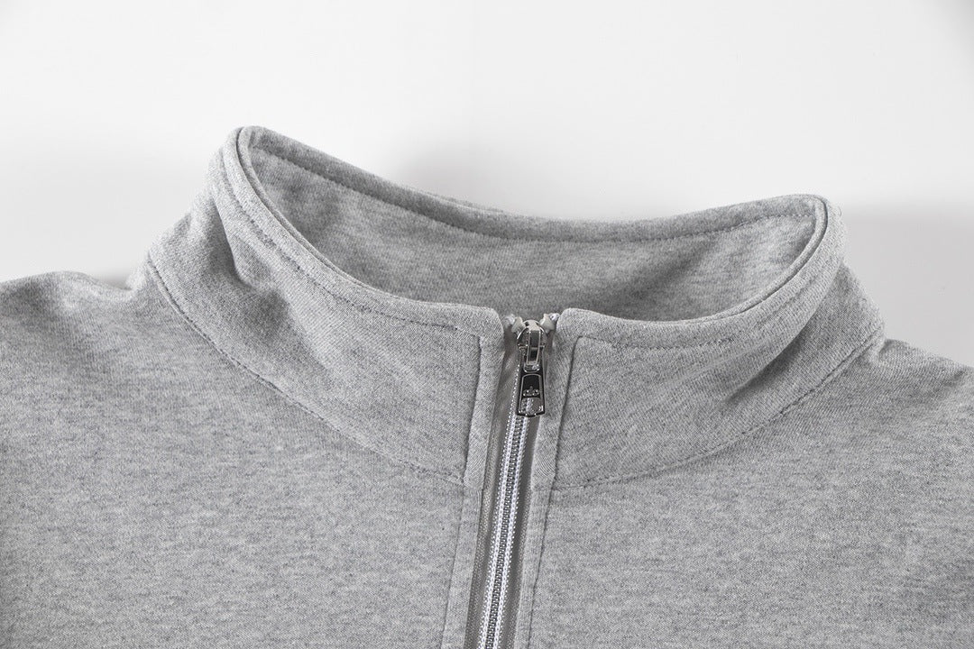 A-L-O Heavyweight Sweatshirt Loose Terry Warm Hoodie Zipper Casual Hooded Jacket