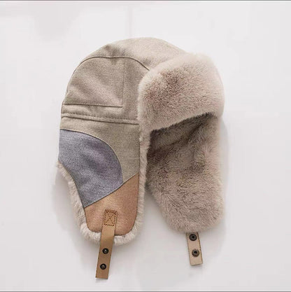 Ushanka Men and Women Riding Cold-Proof Autumn and Winter Fleece-lined Warm Riding Electric Car Windproof Earflaps Hat Cross-Border Foreign Trade