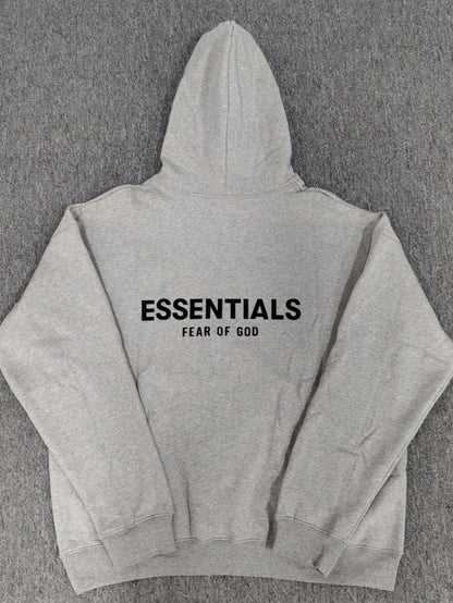 FOG Double-Line Classic Hoodie with Front 3D Letters Loose Fit Unisex Essentials Sweatshirt