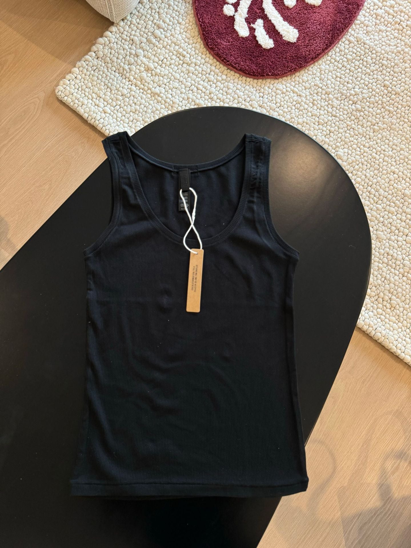 Ski **Kardashian Cotton Rib European and American 2025 Women's Spring Sports Vest Sleeveless Slim Modal