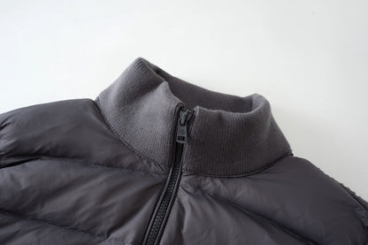 GMabcd 2026 Autumn Winter New Product Mouth Cover Wool Spliced Sleeves Unisex Down Jacket Coat