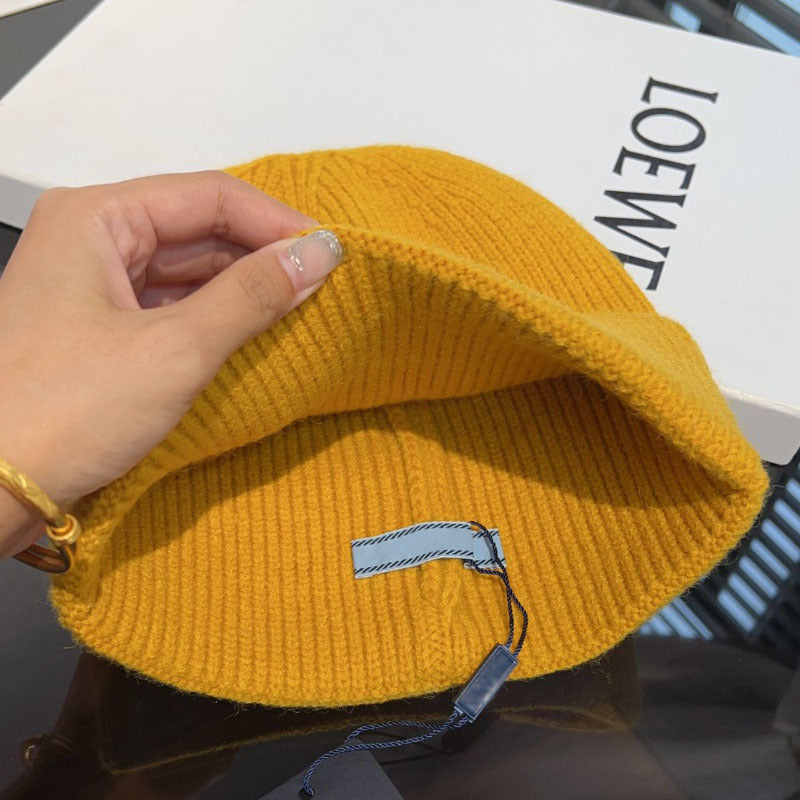 Winter Warm Knitted Hat Fashionable Export Style Pullover Windproof Thick Knitted Hat