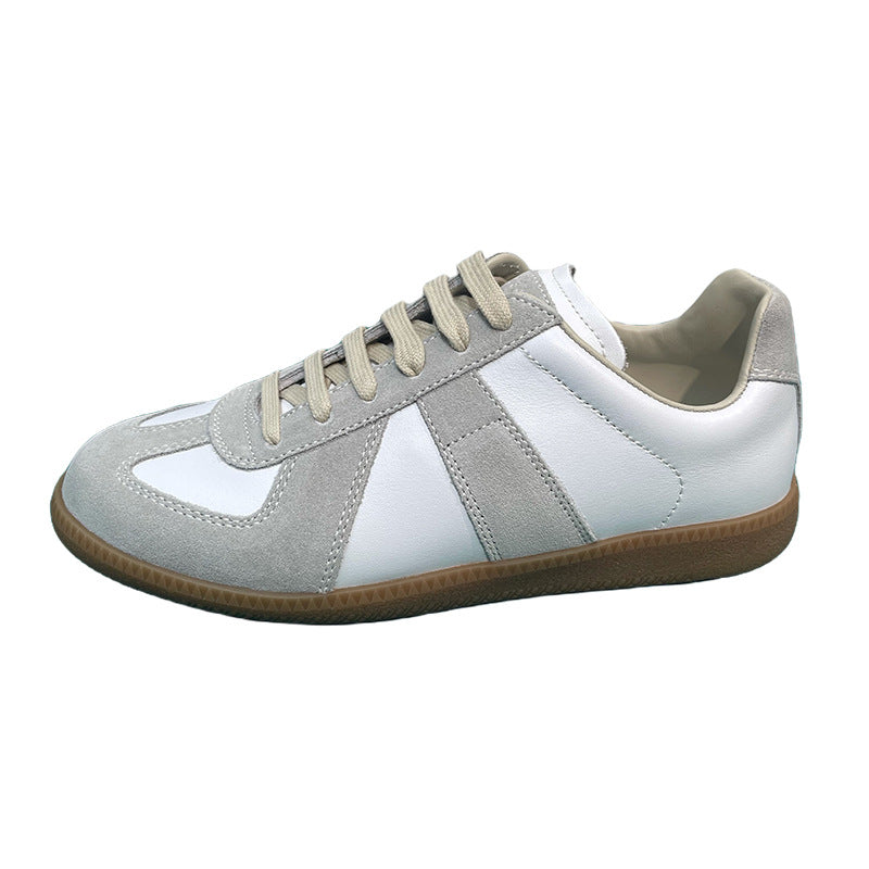 GMabcd mm6 Dexun Shoes for Women 2025 New Model Top Layer Cowhide Raw Rubber Sole Comfortable Casual Sneakers for Men and Women