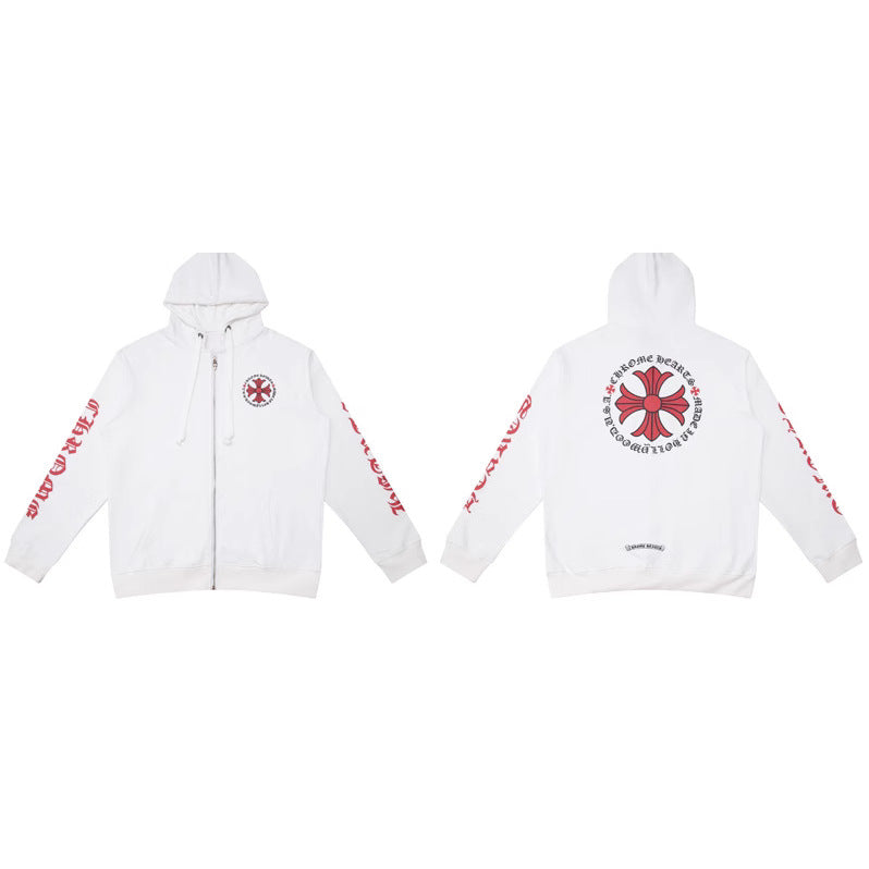 Chrome Heart chrome croix fleece zip hoodie g3