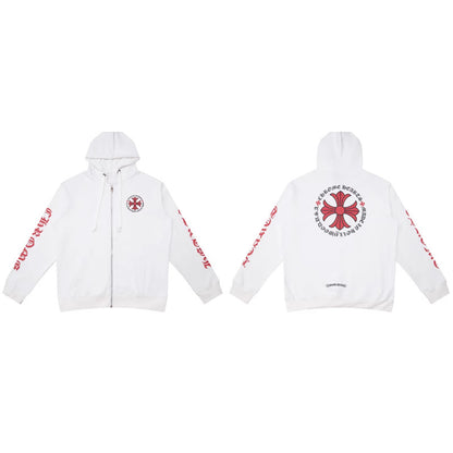 Chrome Heart chrome croix fleece zip hoodie g3
