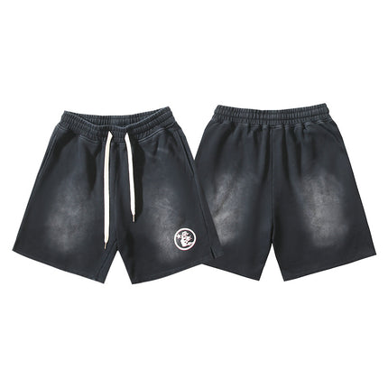 Washed Vintage Casual Shorts 2024 Summer New European and American Trendy Brand Five-Point Shorts