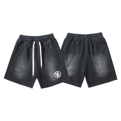 Washed Vintage Casual Shorts 2024 Summer New European and American Trendy Brand Five-Point Shorts
