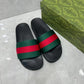 Summer Stripes Slippers Indoor and Outdoor Korean Style Couple Word Non-Slip Bathroom Home Fashion Trend