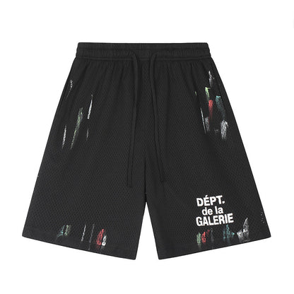 Gallery Splash-Ink Mesh Shorts 2025 Summer Men's Youth plus Size Shorts