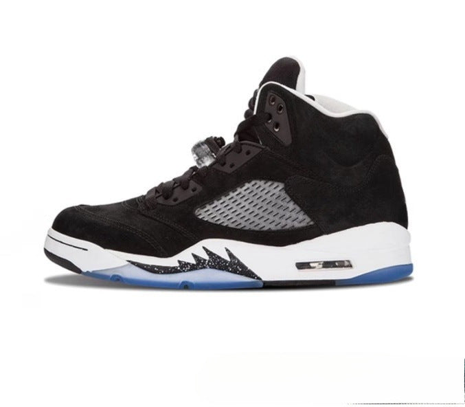 GMabcd-AJ5 High High-Top Basketball Shoes Buckle Broken Rukawa Kaede White Cement Ice Blue Low-Top Cushion Men and Women Sneakers