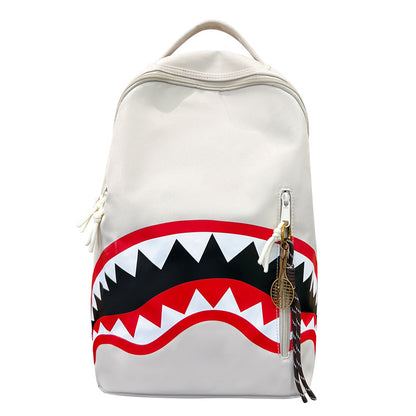 New Fashion Shark Backpack for Students, Large Capacity Outdoor Waterproof Lightweight Trendy Men's Backpack