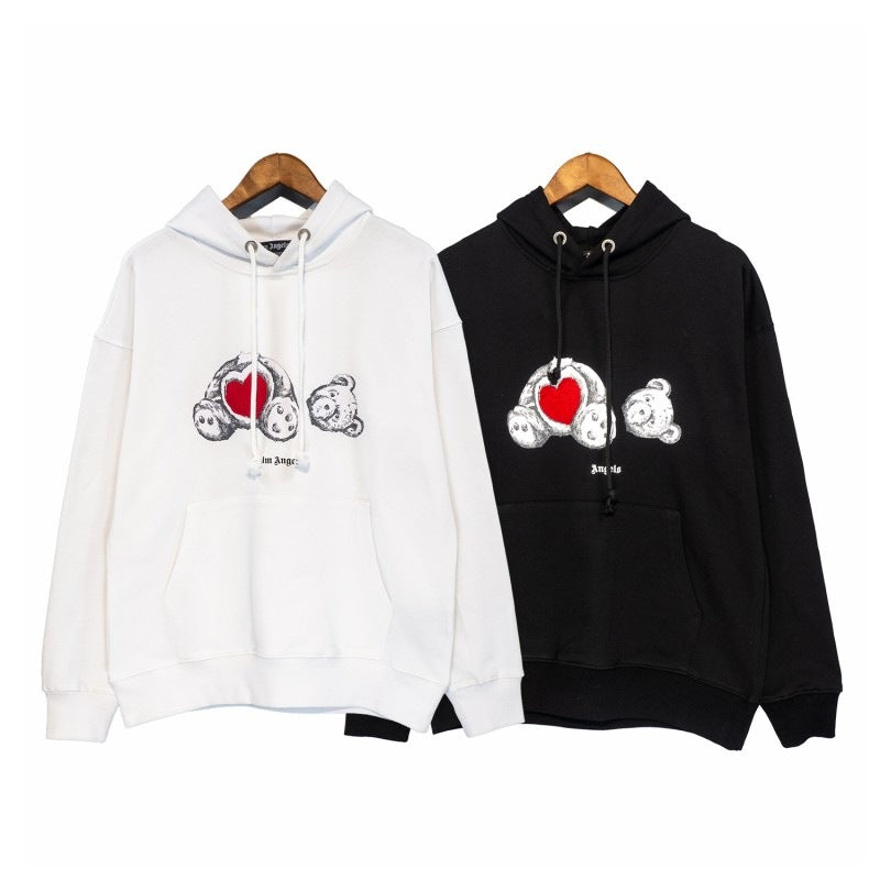 PA Angel Broken Bear Sweater Oversize Niche High Street Fashion Brand Ins Couple Hoodie