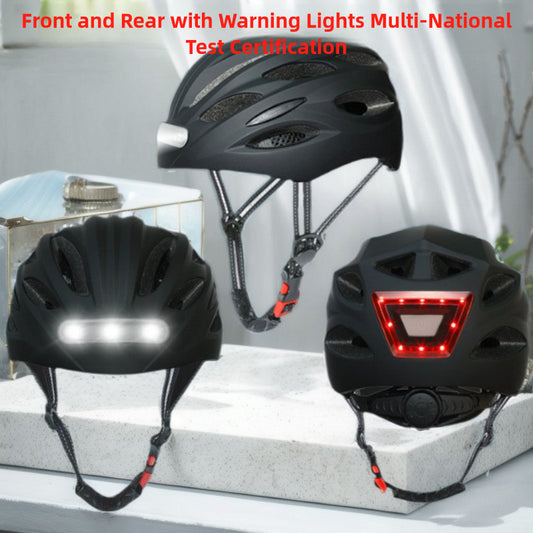 Lighting Warning Smart Mountain Bike Helmet with Light Road Bike Riding City Commuter Cycling Helmet