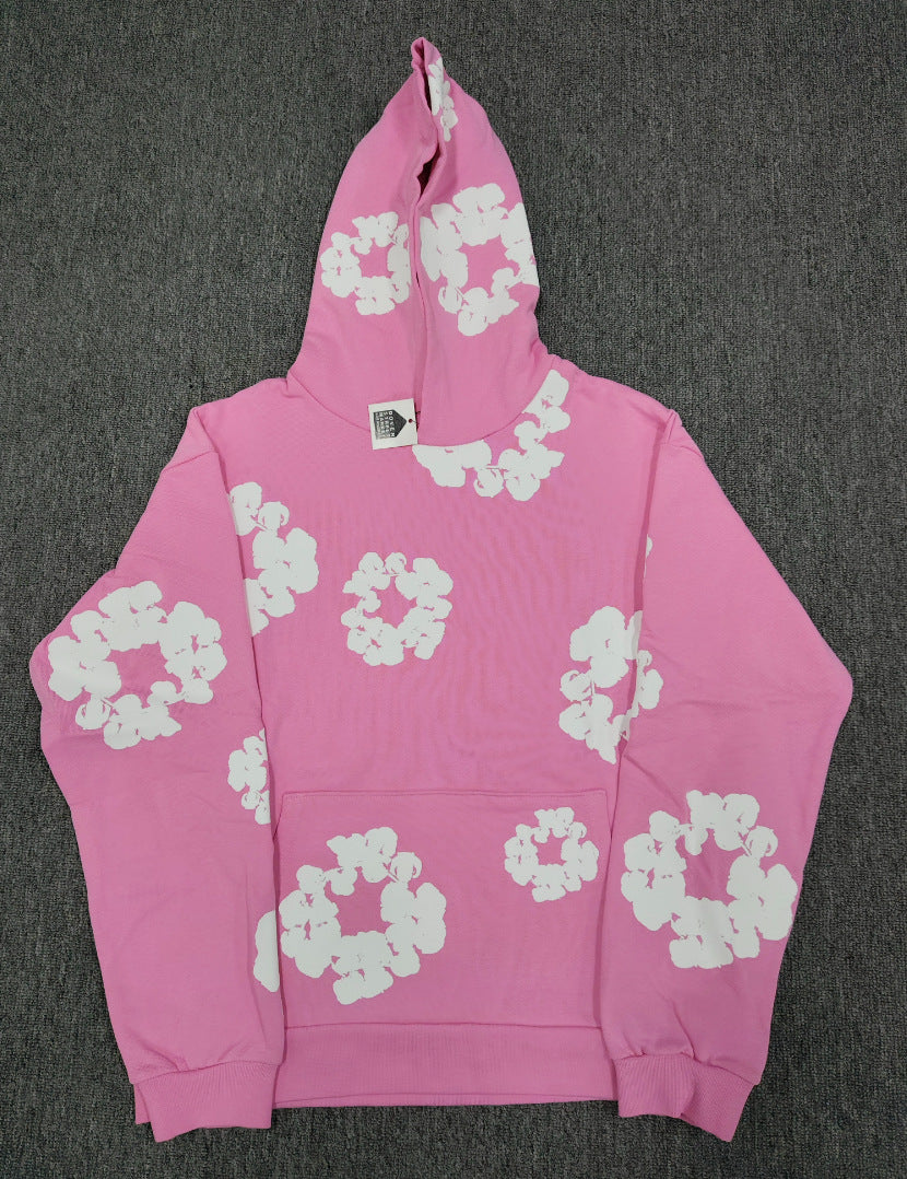 [High Quality Version] All Cotton Denim Tears Hoodie Kapok Hoodie American High Street Trendy Sweatshirt