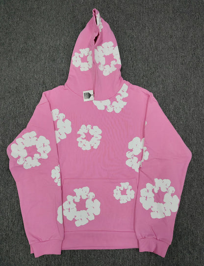 [High Quality Version] All Cotton Denim Tears Hoodie Kapok Hoodie American High Street Trendy Sweatshirt