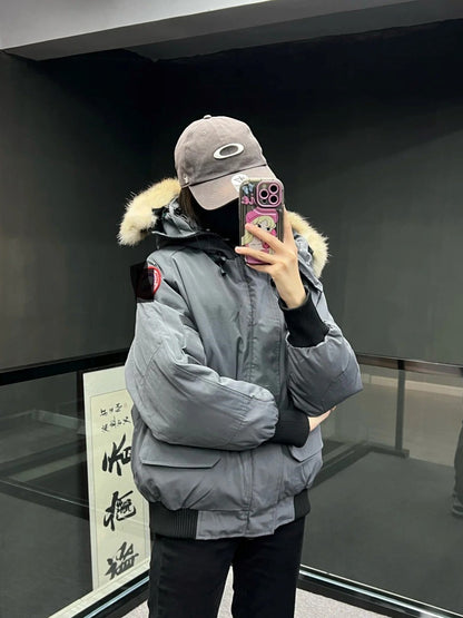 Big Goose Duck Down 01 Flight Jacket Parka Coat White Duck Down Couple Style Solid Color 2026 Autumn Winter Hot Item