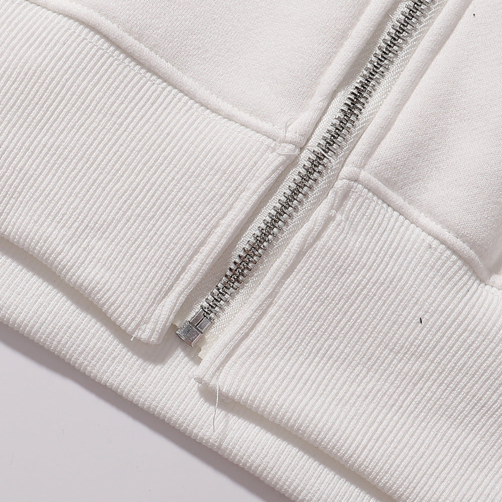 Gmabcd-sup Hoodie Collaboration Joe Loose Fit Autumn Winter Fleece Zipper Jacket Street Fashion Patchwork Hooded Sweatshirt