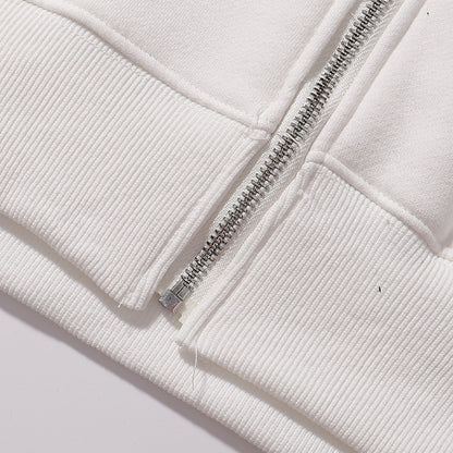 Gmabcd-sup Hoodie Collaboration Joe Loose Fit Autumn Winter Fleece Zipper Jacket Street Fashion Patchwork Hooded Sweatshirt