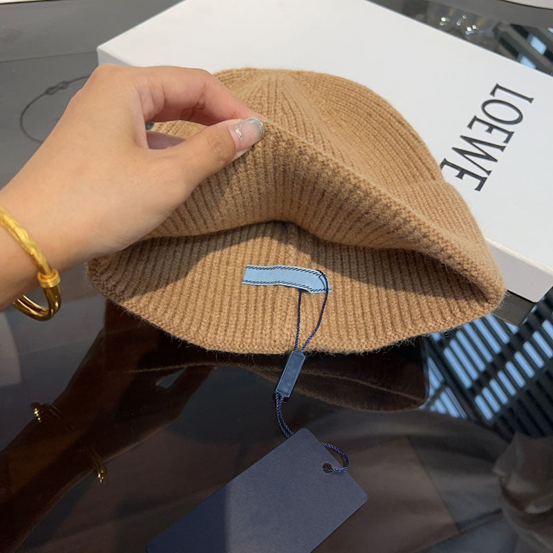 Winter Warm Knitted Hat Fashionable Export Style Pullover Windproof Thick Knitted Hat