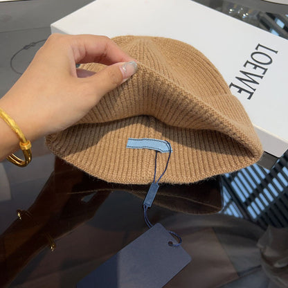 Winter Warm Knitted Hat Fashionable Export Style Pullover Windproof Thick Knitted Hat