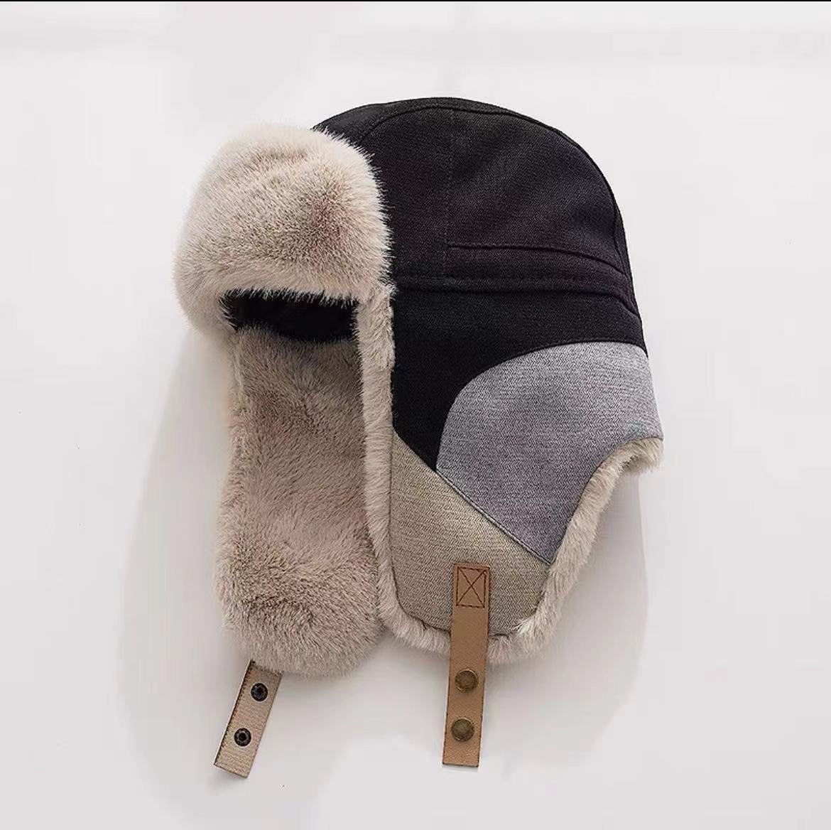 Ushanka Men and Women Riding Cold-Proof Autumn and Winter Fleece-lined Warm Riding Electric Car Windproof Earflaps Hat Cross-Border Foreign Trade